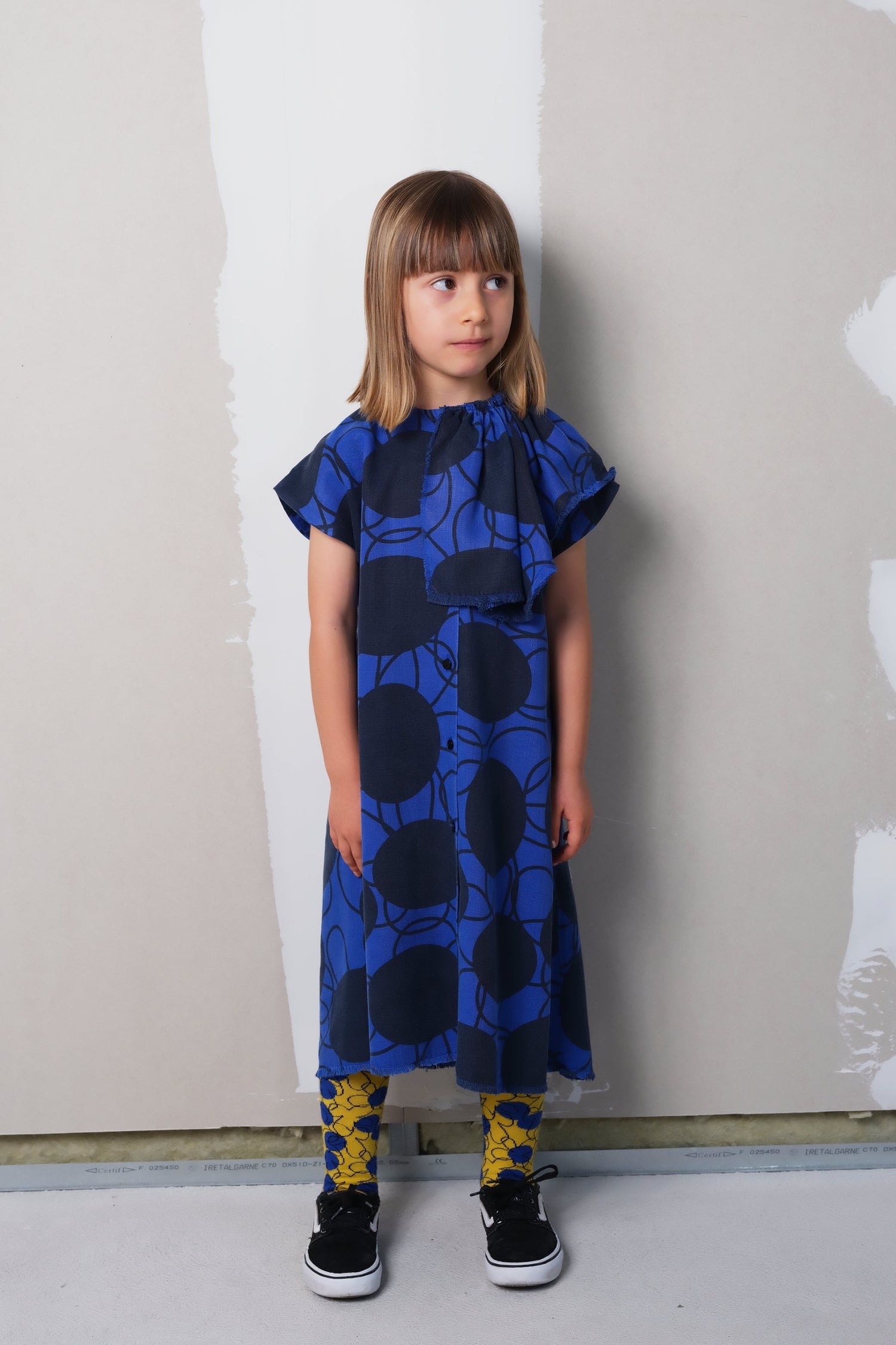 Amália Retro Flowers Blue Dresses Wolf & Rita 
