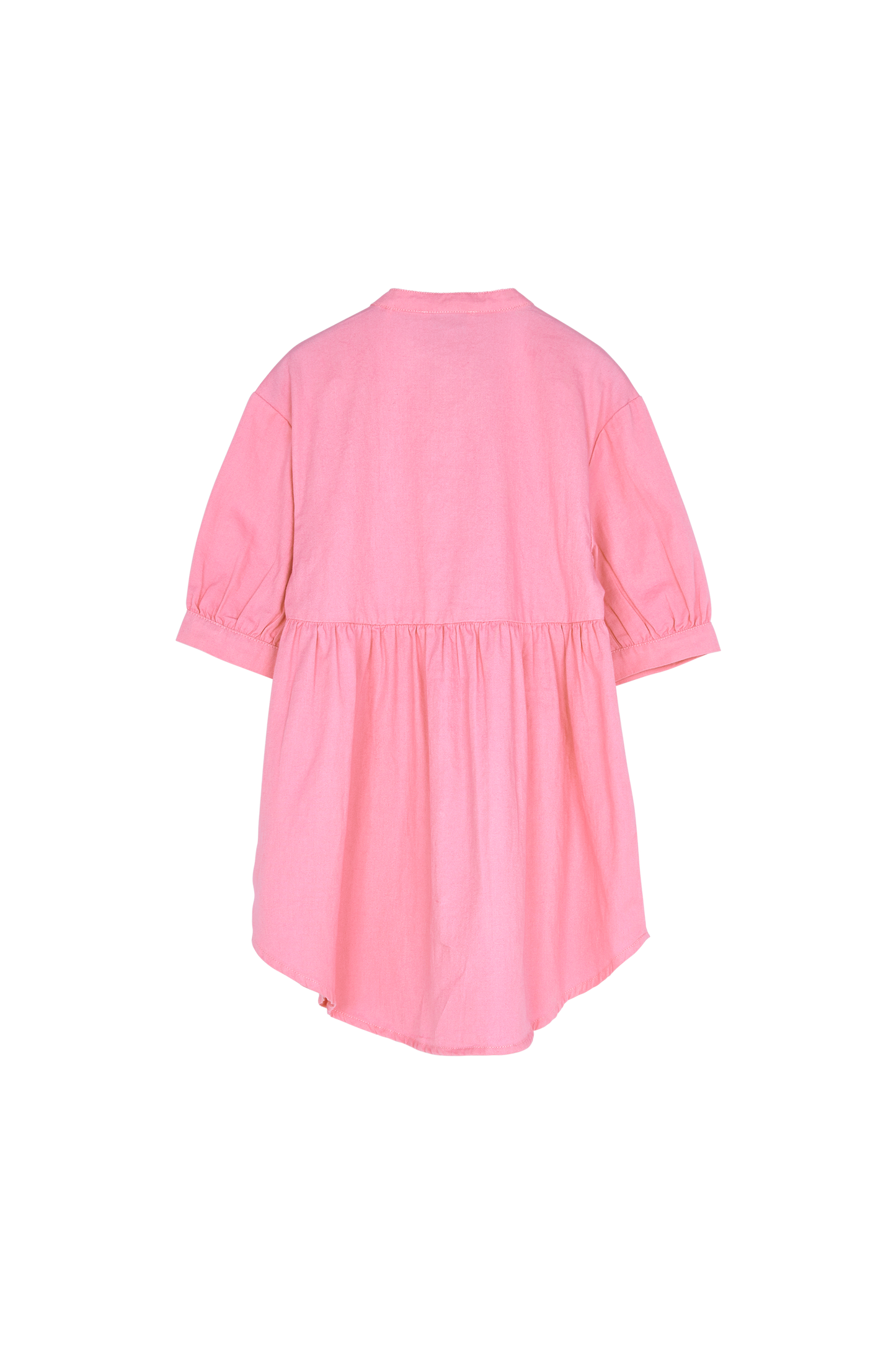 SWING Fluo Pink - Short Sleeve Shirt Dress