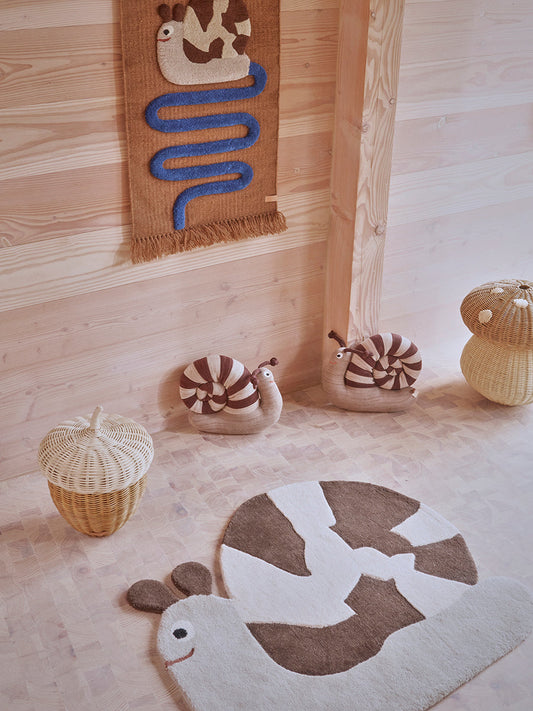 Sally Snail Rug - Brown Rugs OYOY 