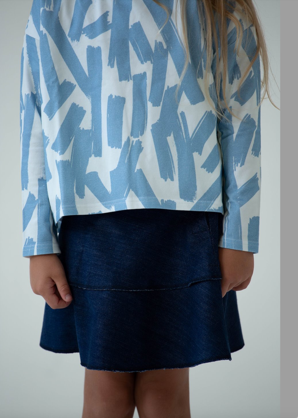 Upcycled Dark Denim skirt Skirts Zebra I can see 
