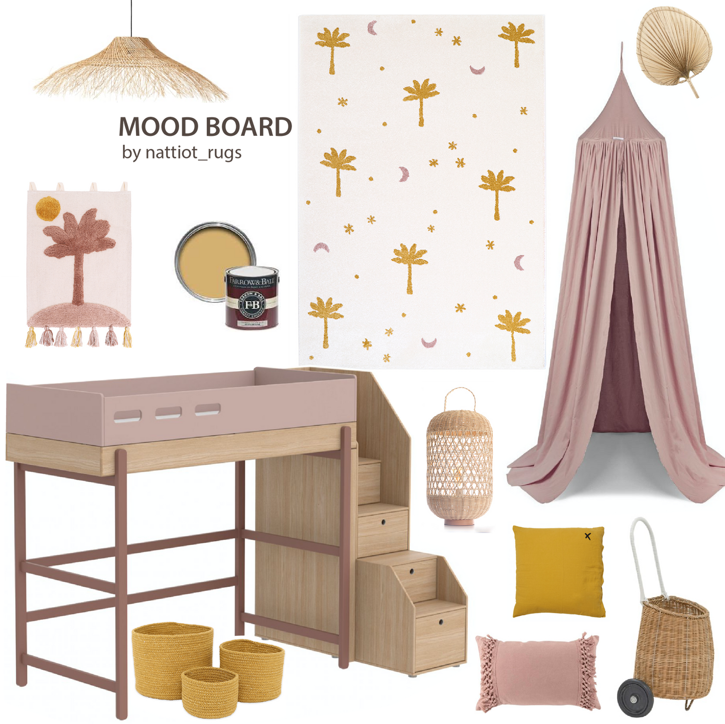 Little Palm Honey Child Carpet Small Palm trees