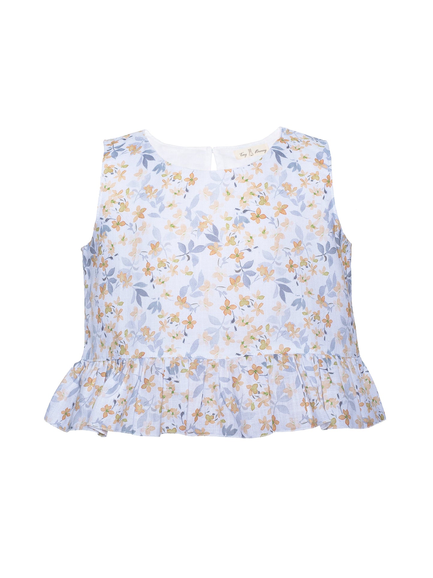 Flower Print blouse Tops Tiny Bunny 