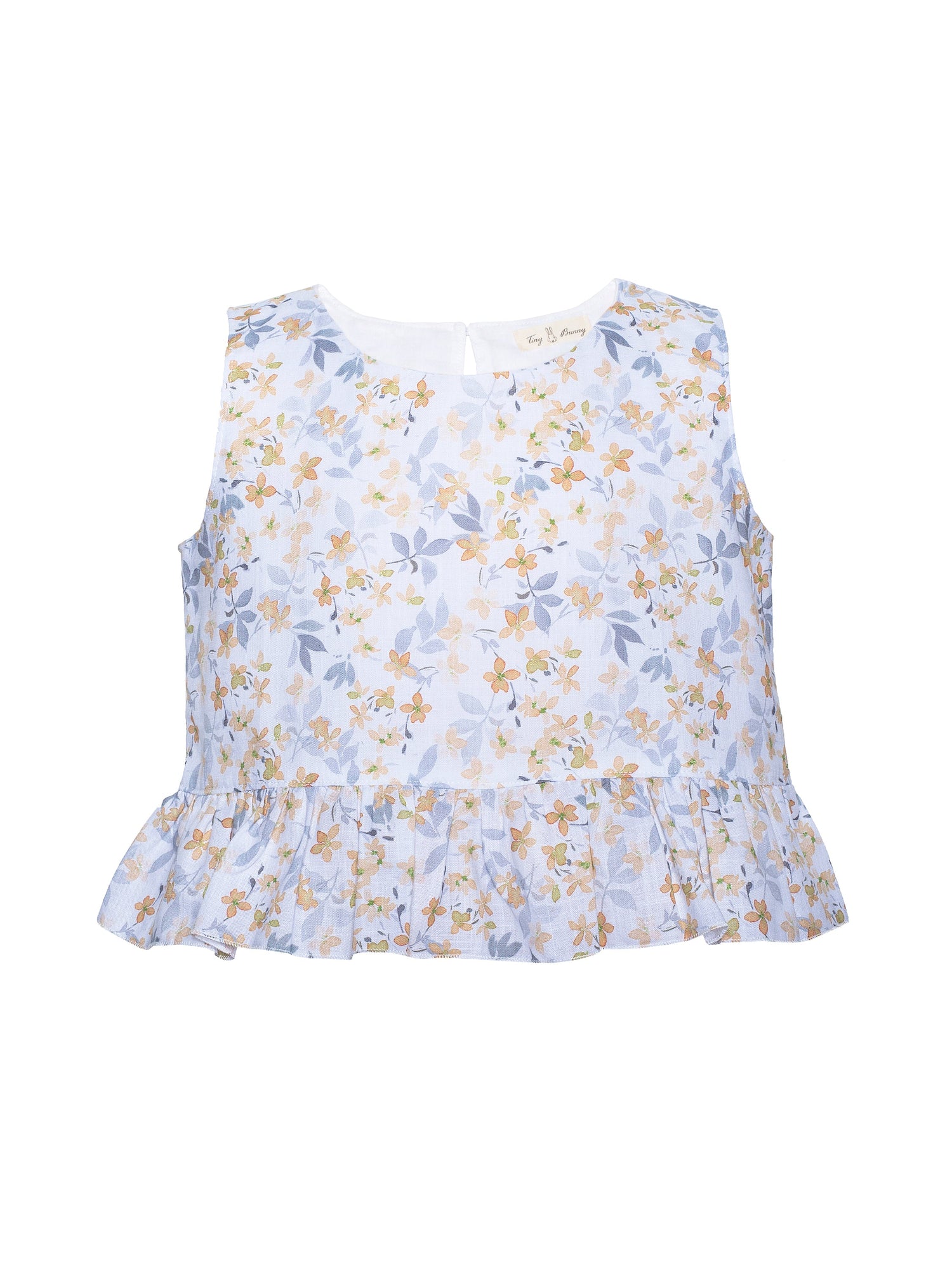 Flower Print blouse Tops Tiny Bunny 