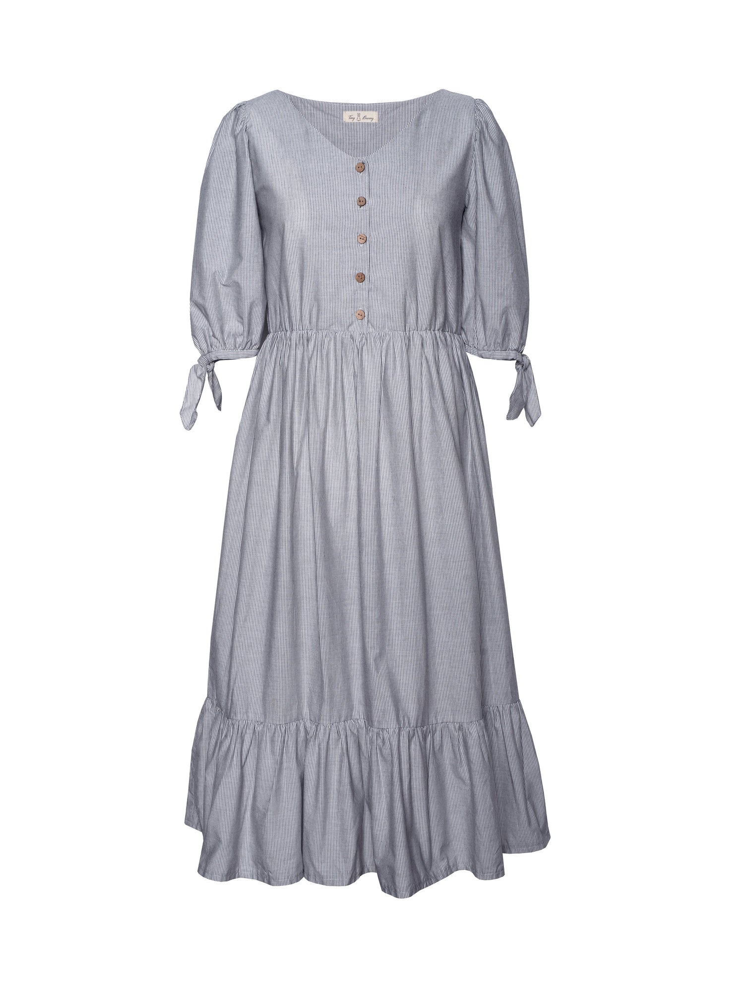 Striped dress with puff sleeves Dresses Tiny Bunny 