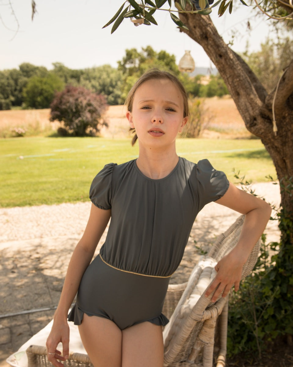 Tee Swimsuit Antracite Swimwear Cosmosophie 