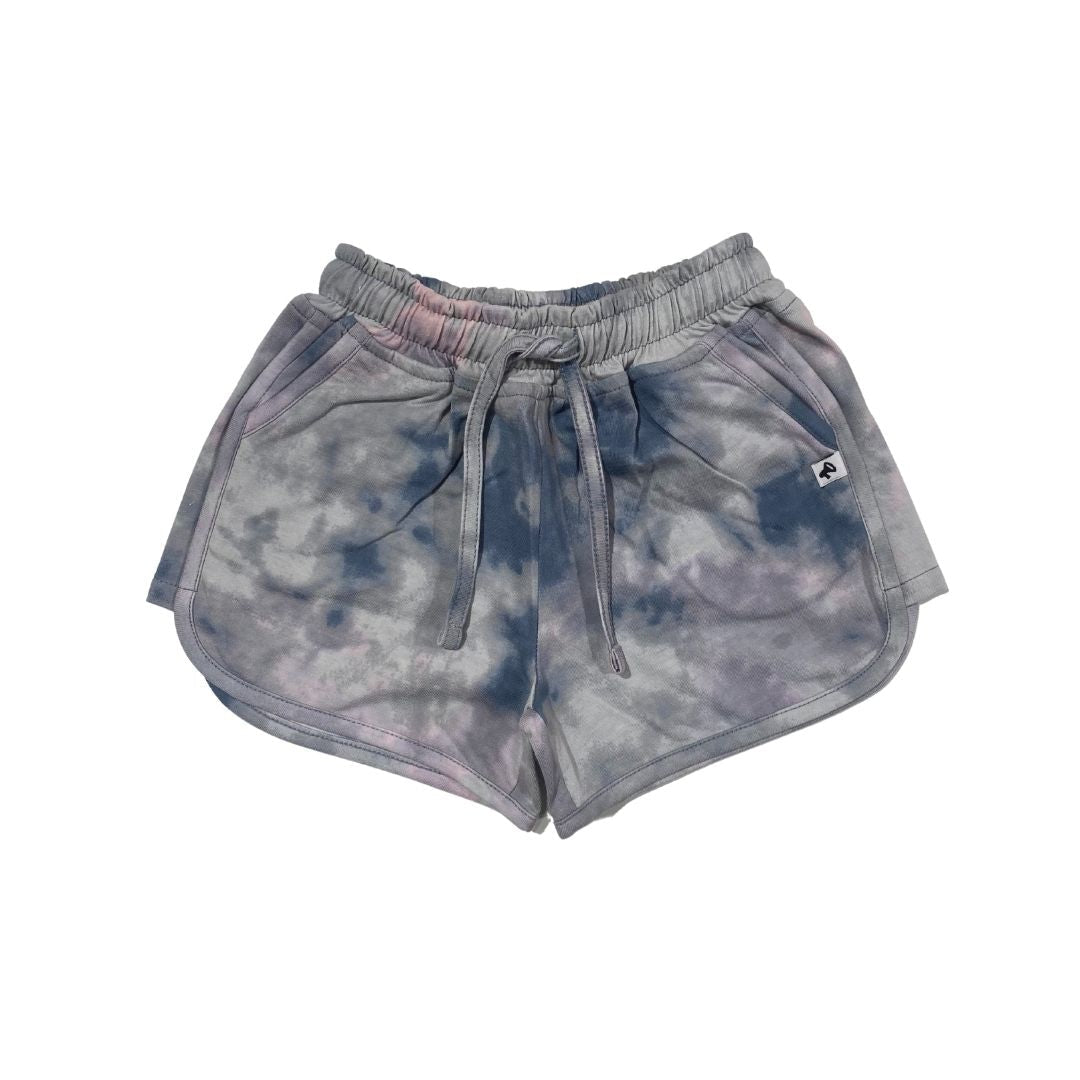Tie Dye Track Short: Grey