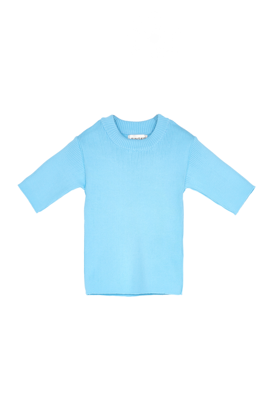 TRACY Dream Blue - Short Sleeve Jumper | Women