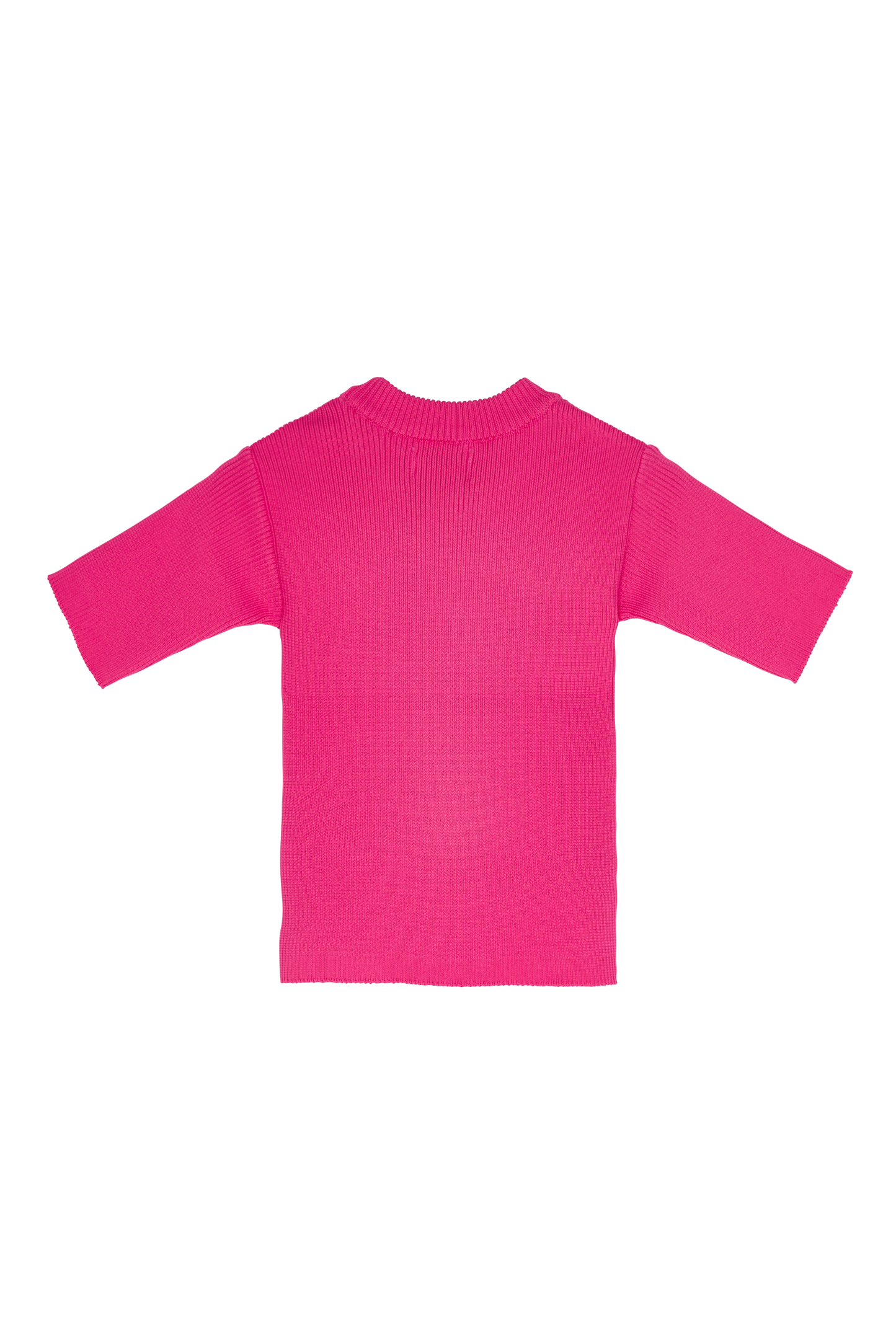 TRACY Fluo Pink - Short Sleeve Jumper | Women