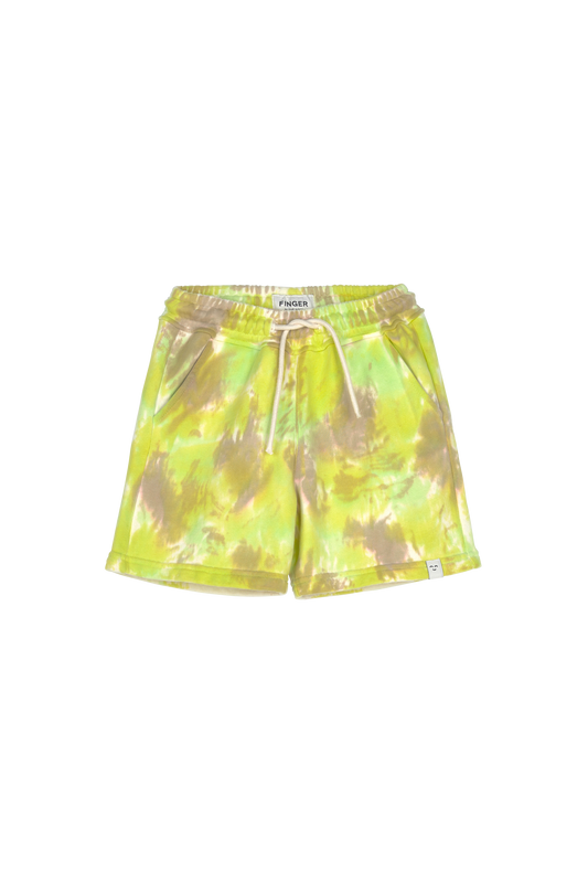 TRINITY Fluo Lime Camo - Elasticated Shorts | Women
