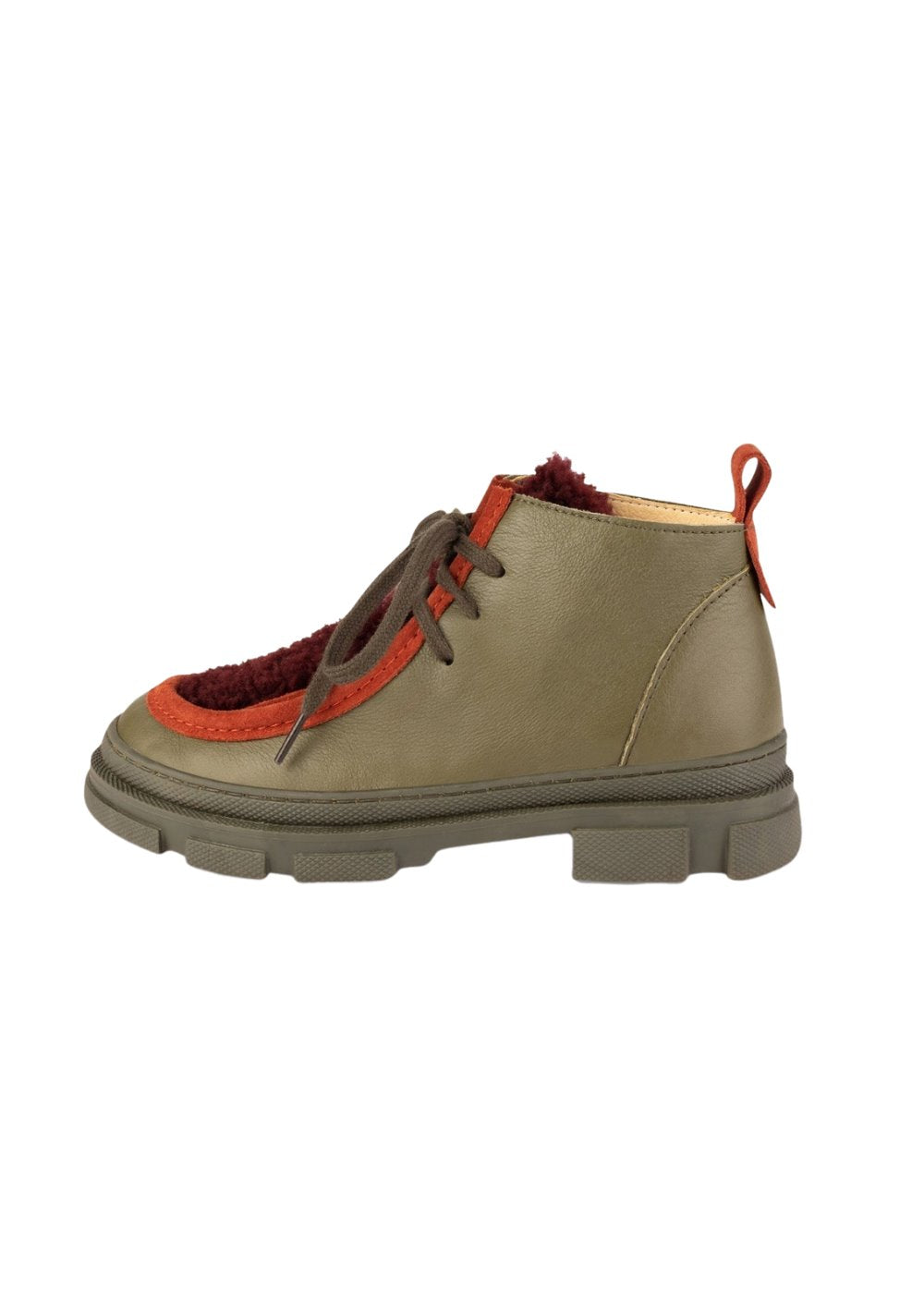 Wallabee Boots - Olive & Bordeaux Shoes Dulis Shoes 