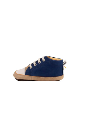 Cream/Blue Sneaker Booties Shoes & Booties Dulis Shoes 