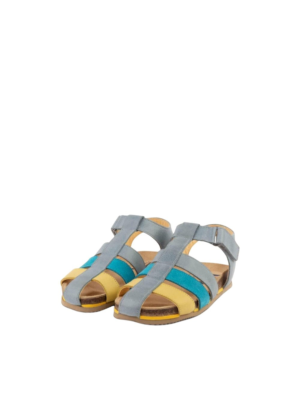 Blue/Yellow Fisherman Sandals Shoes Dulis Shoes 