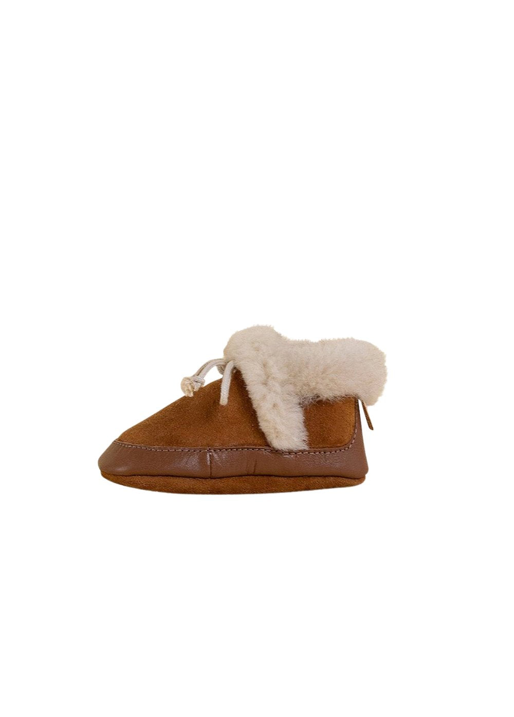 Brown Fuzzy Booties Shoes & Booties Dulis Shoes 