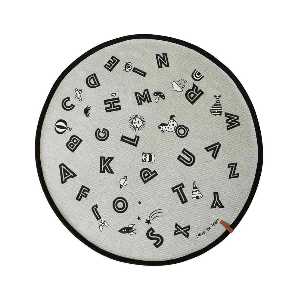 The Alphabet Rug - Light Grey Rug OYOY 