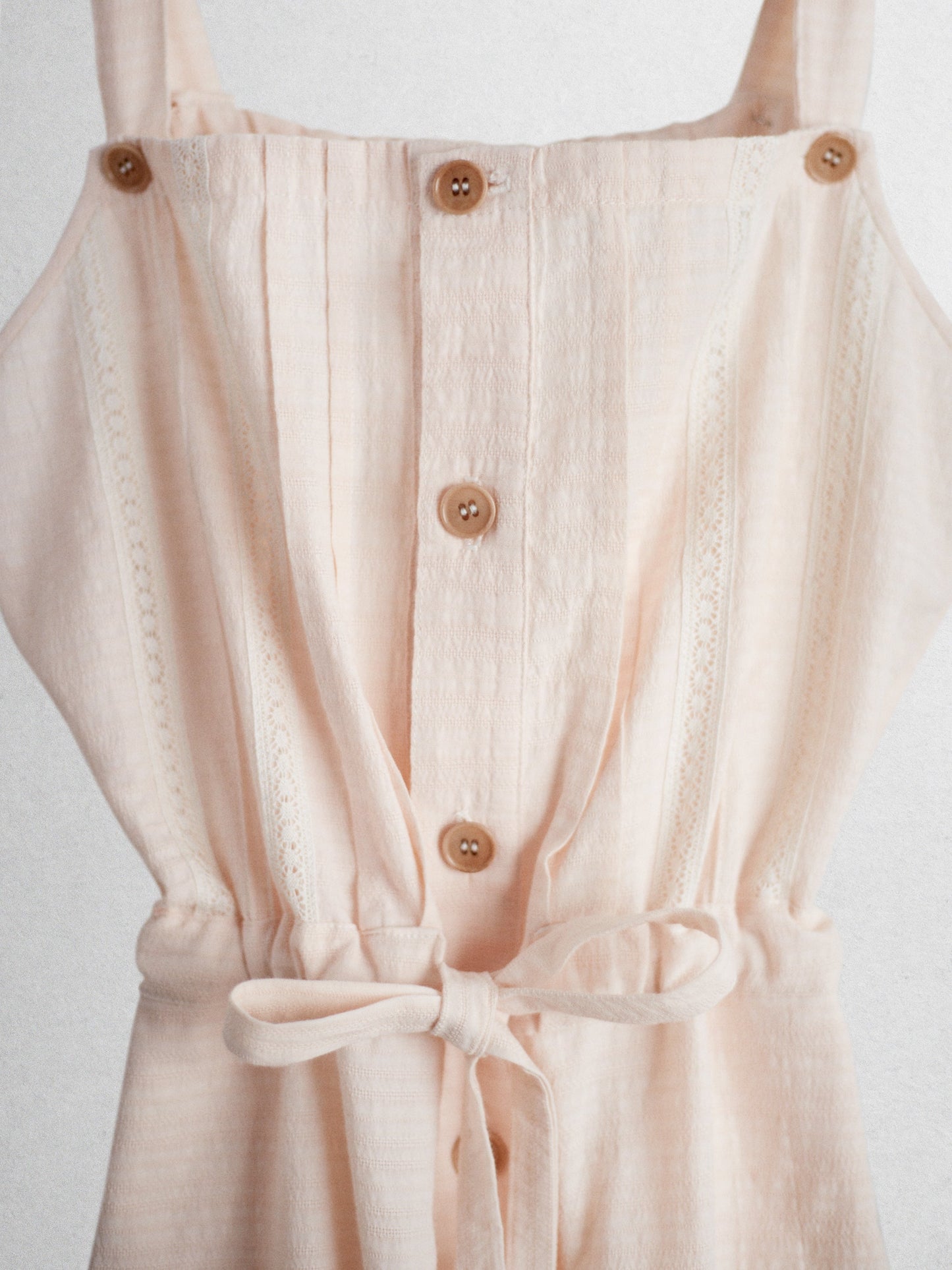 Soft peach textured jacks jumpsuit