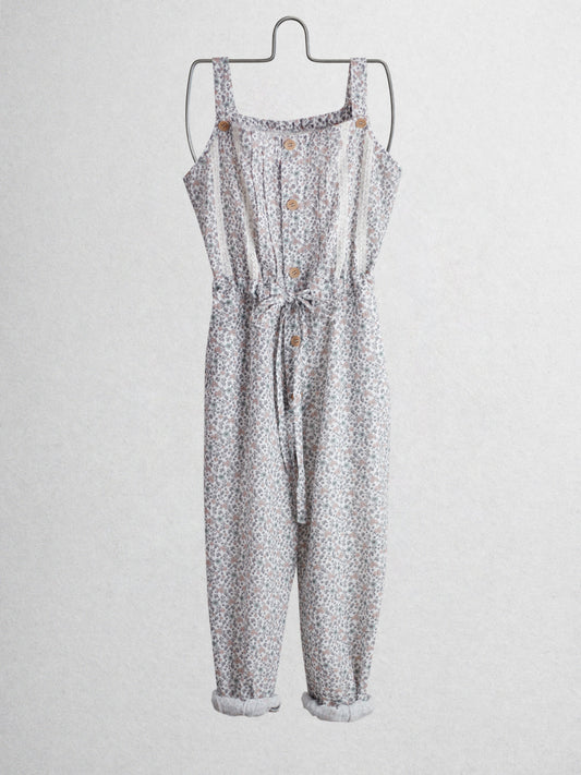 Floral muslin jacks jumpsuit