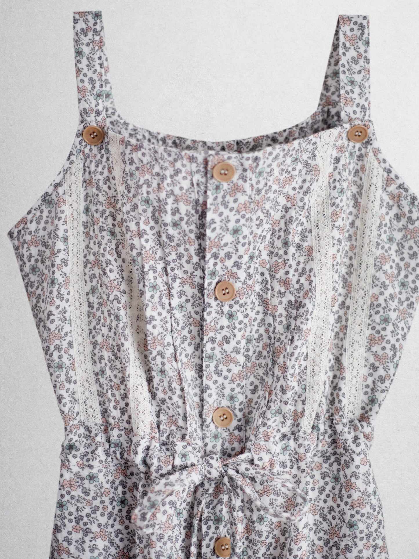 Floral muslin jacks jumpsuit