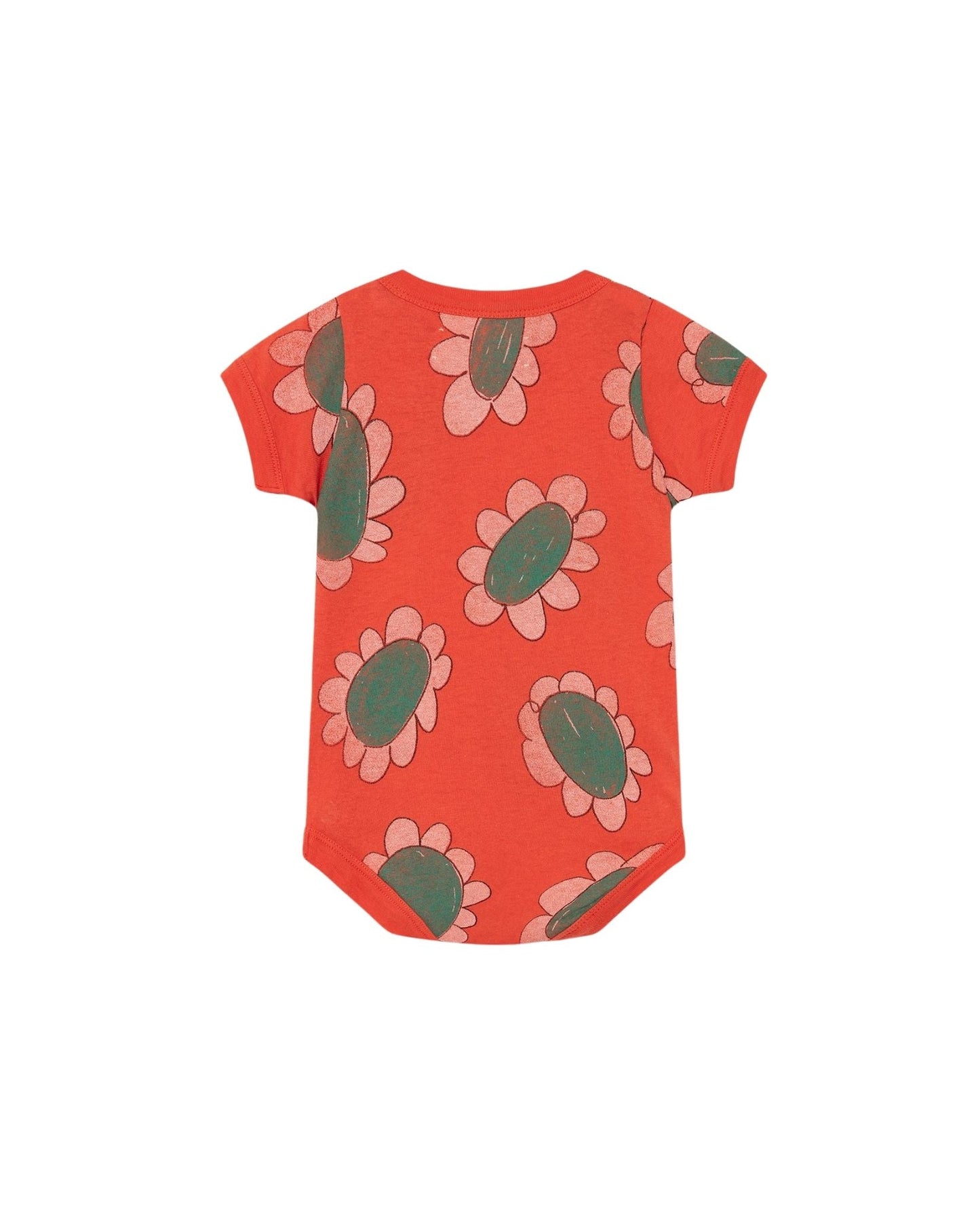 Chimpanzee baby body Red flowers Baby Grows The Animals Observatory 