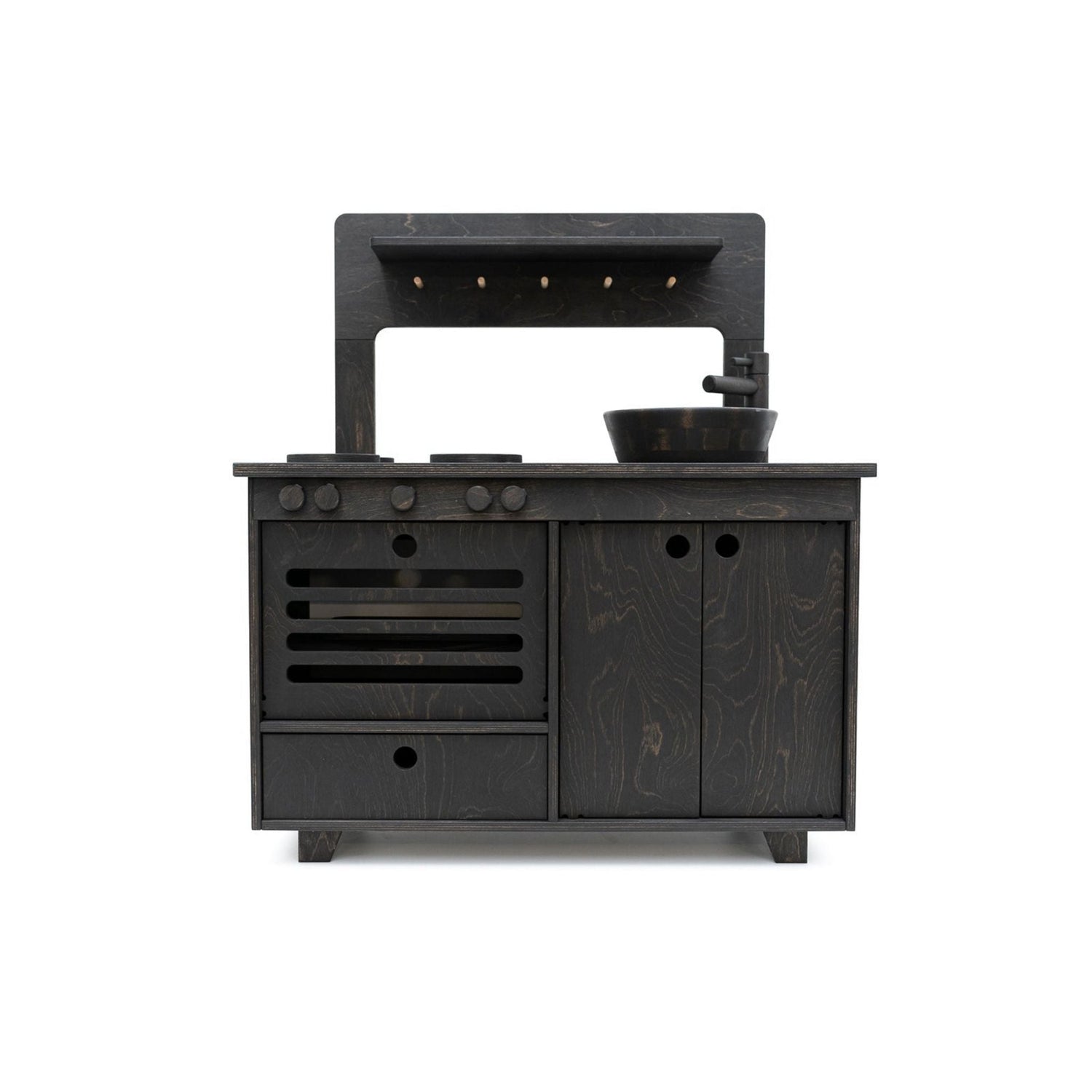 Raven Black Wooden Play Kitchen Kids Room Furniture Midmini 