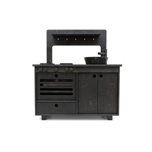 Raven Black Wooden Play Kitchen Kids Room Furniture Midmini 