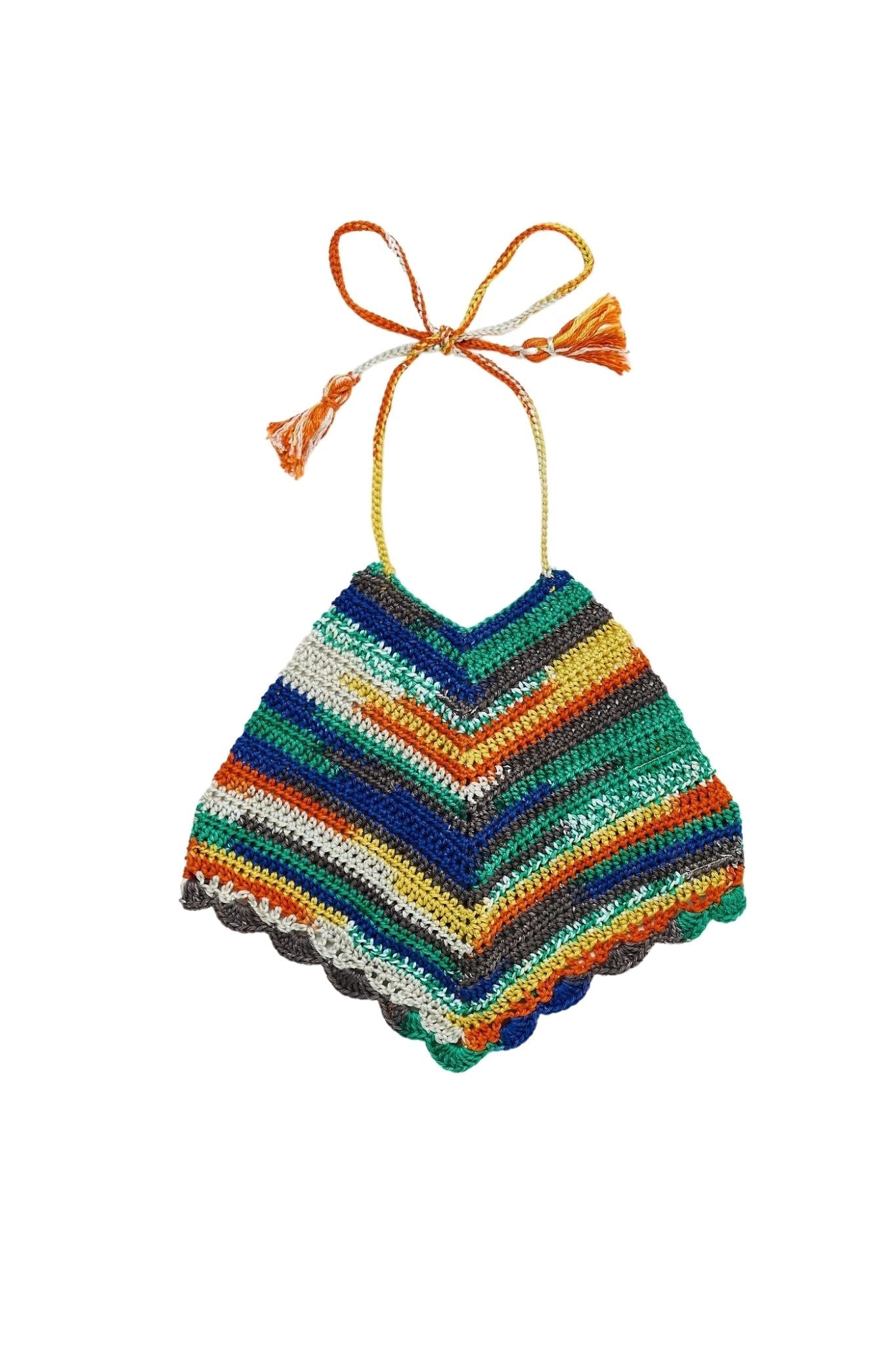 Multicolor Crochet Top Green Tops Maison Mangostan 