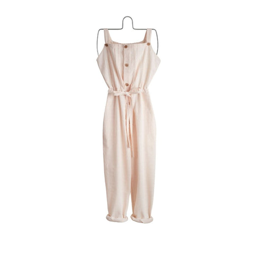 Soft peach textured jacks jumpsuit