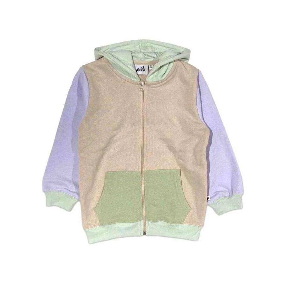 Color Block Zip Hoodie