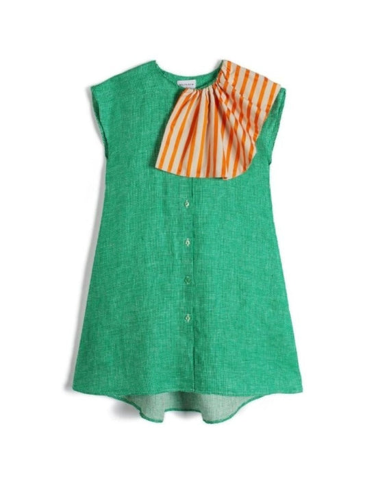 Amália Green Linen Dresses Wolf & Rita 