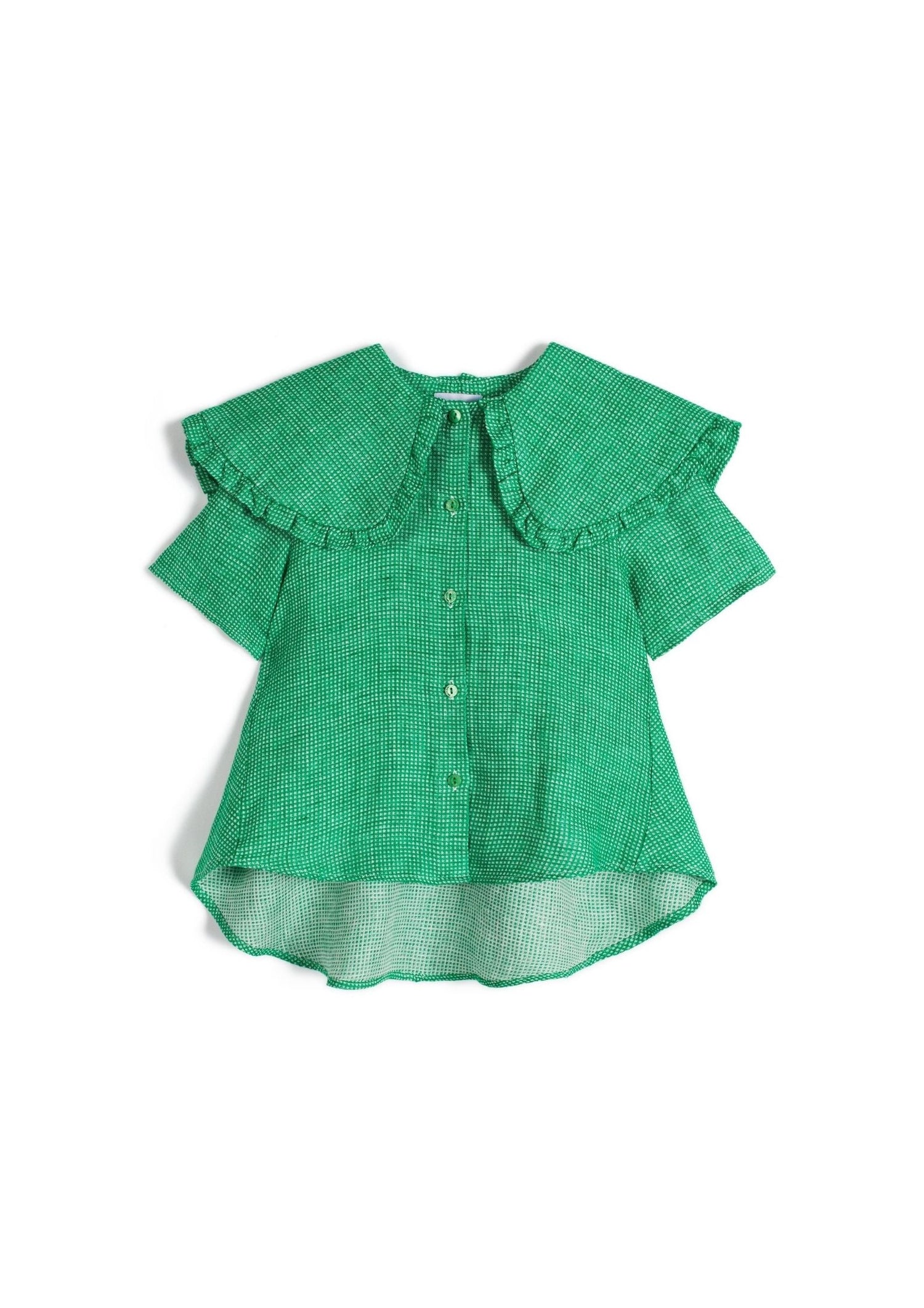 Lua Green Linen Tops Wolf & Rita 