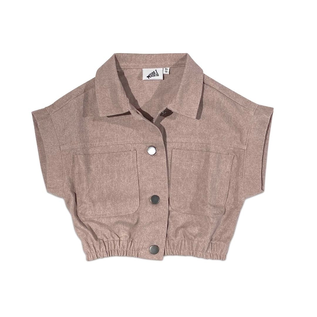 Twill Jacket: Dusty Pink