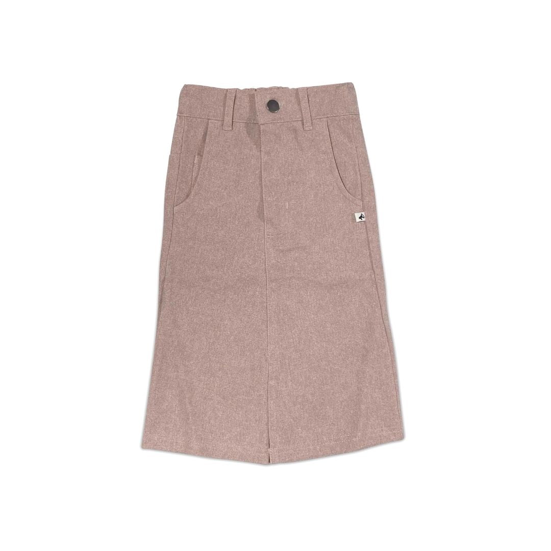 Twill Skirt: Dusty Pink