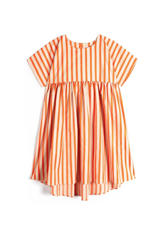 Silvia Orange Stripes Dresses Wolf & Rita 