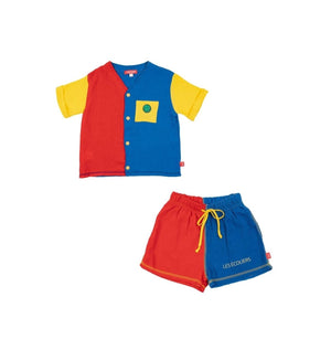Retro T-Shirt/Shorts Set Tops Les Écoliers 