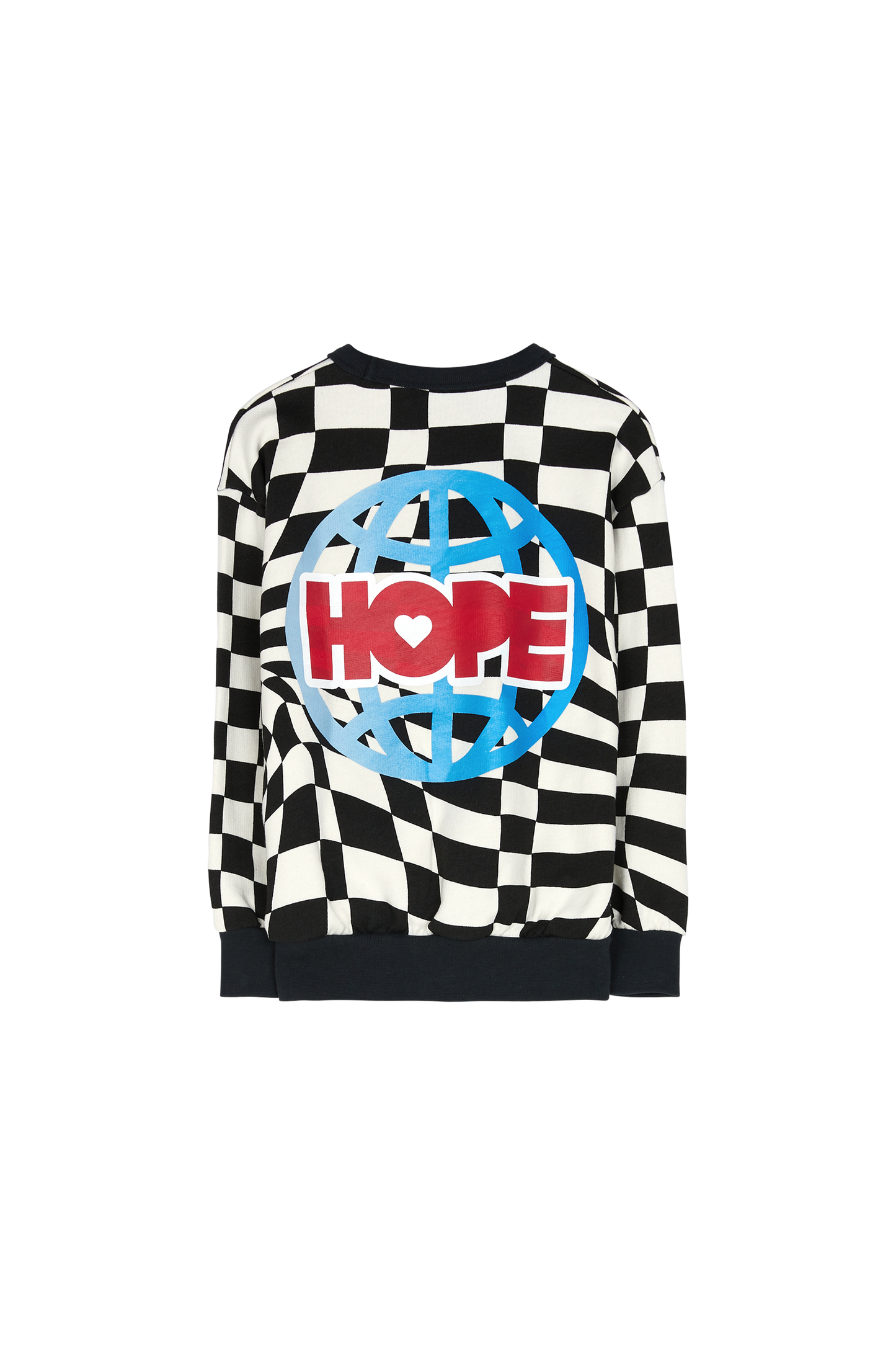 WAVE Black Twisted Checkers - Loose Sweater | Women