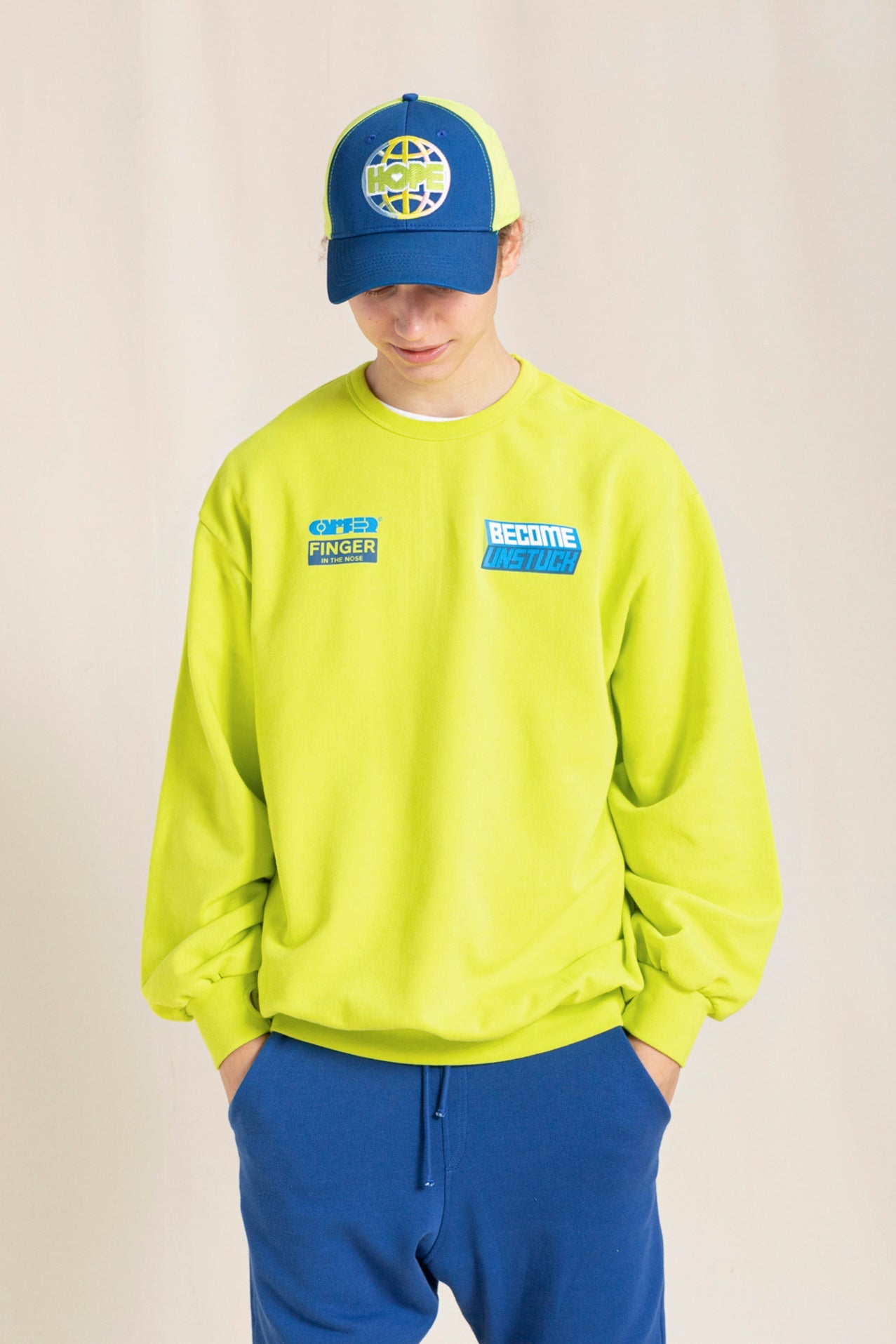 WAVE Fluo Lime Grow Up - Loose Sweater