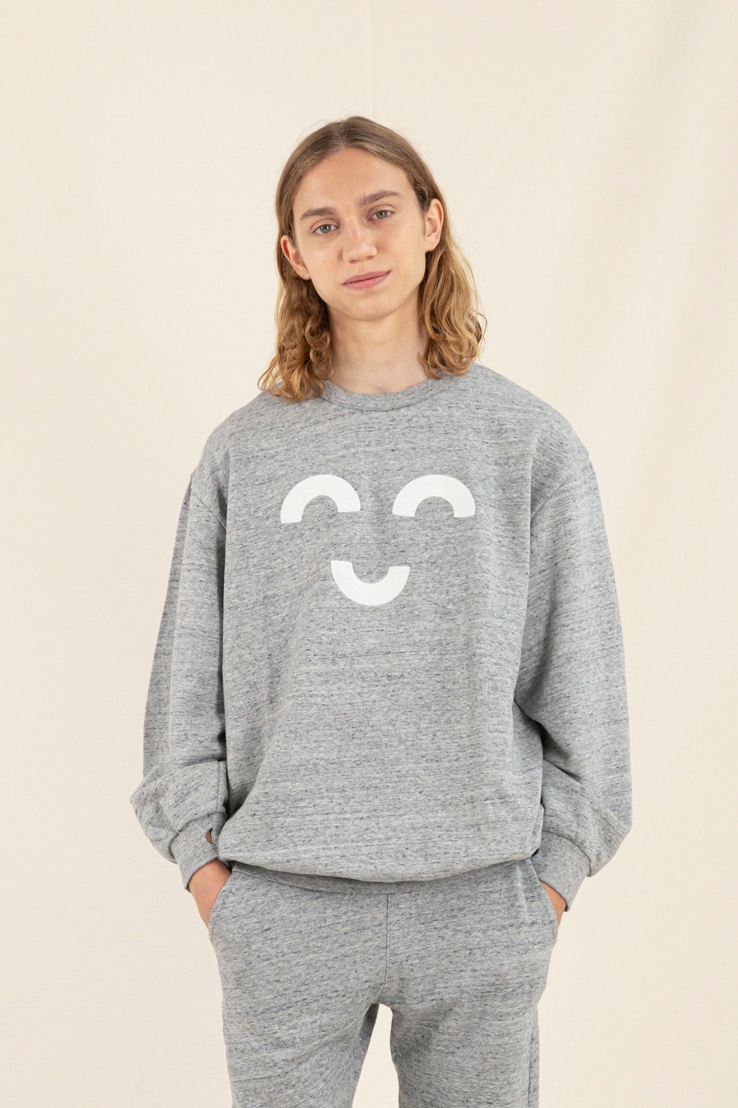 WAVE Heather Grey Macaroni - Loose Sweater | Women