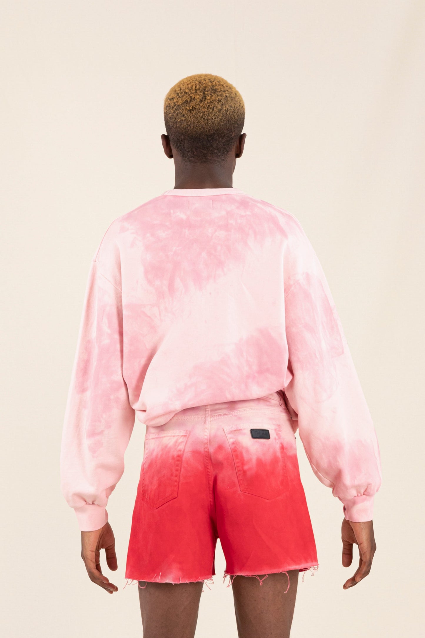 WAVE Soft Pink Tie & Dye - Loose Sweater