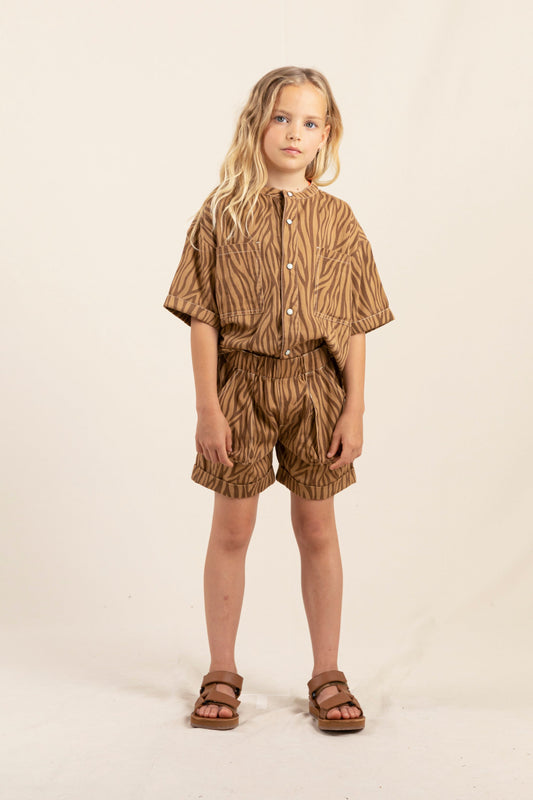 WEEK-END Biscuit Zebra - Elasticated Shorts