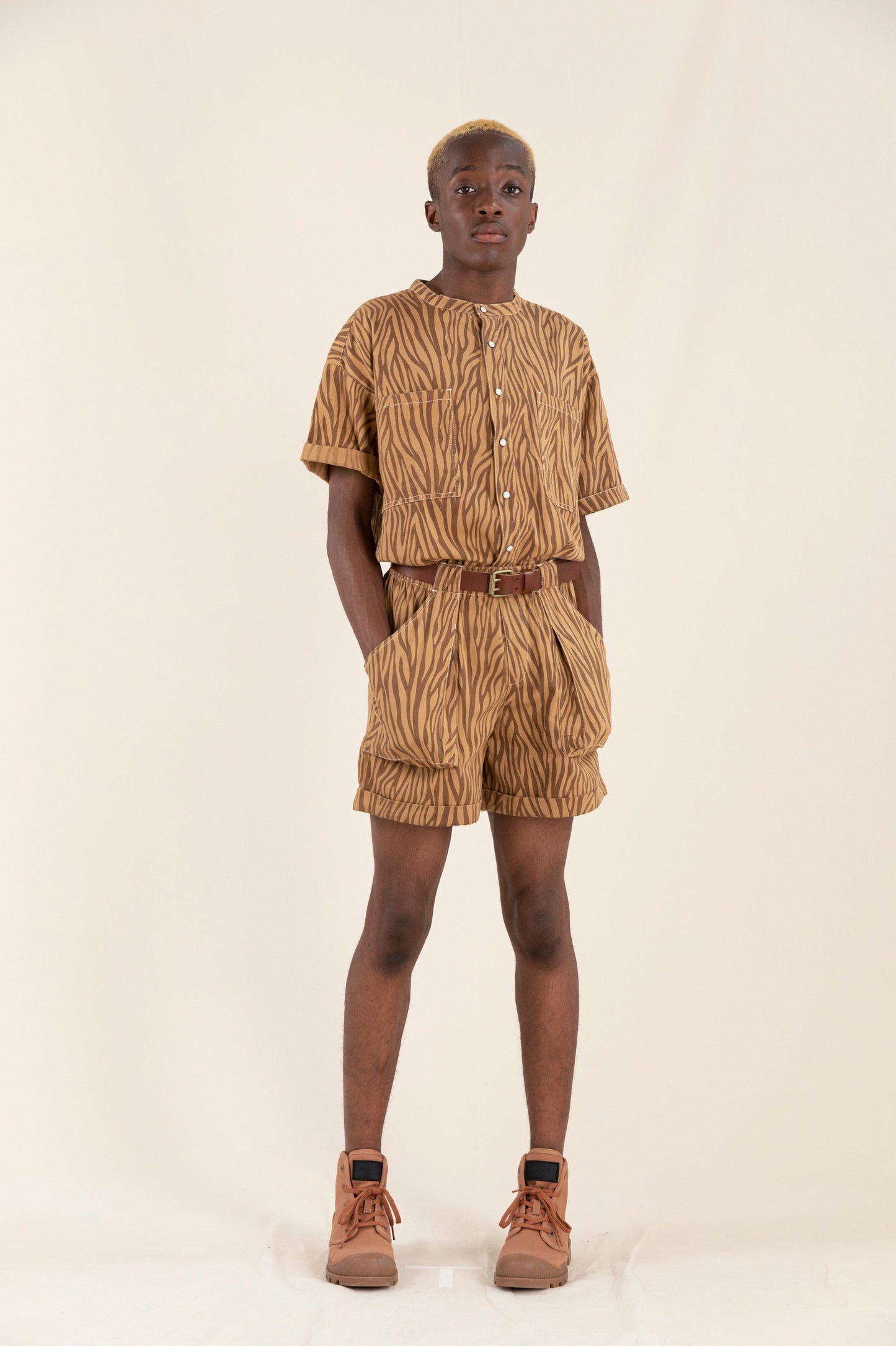 WEEK-END Biscuit Zebra - Elasticated Shorts | Women