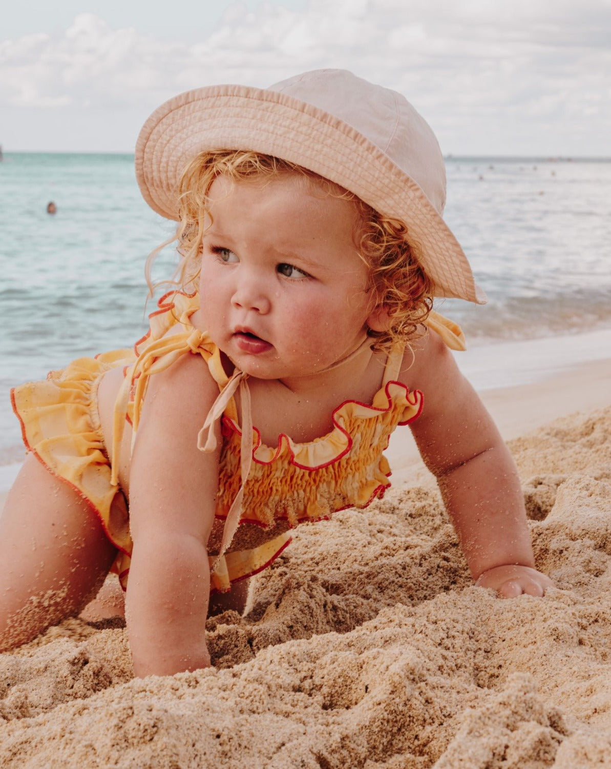 Apoline Bikini Gingham Yellow Swimwear Cosmosophie 