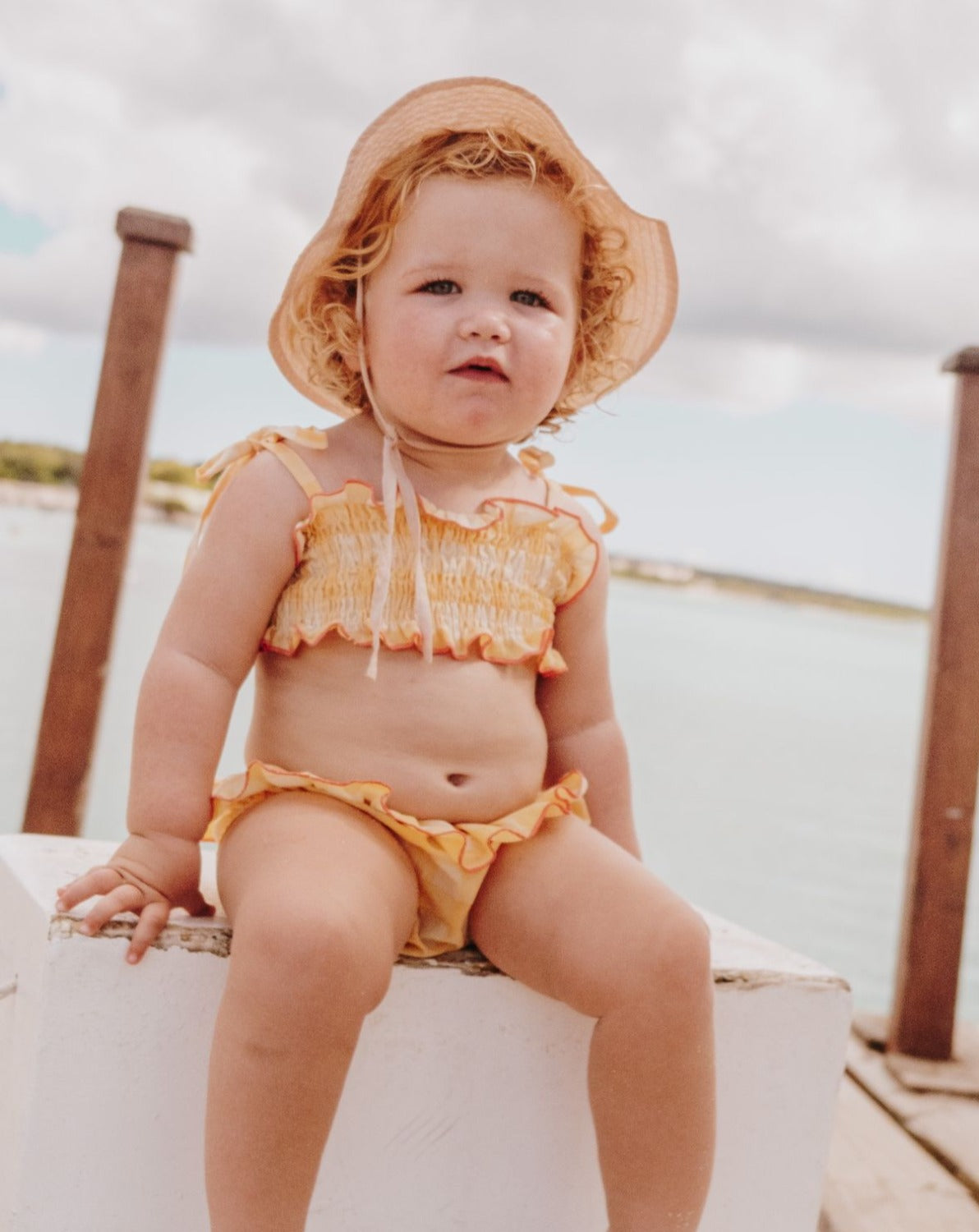 Apoline Bikini Gingham Yellow Swimwear Cosmosophie 