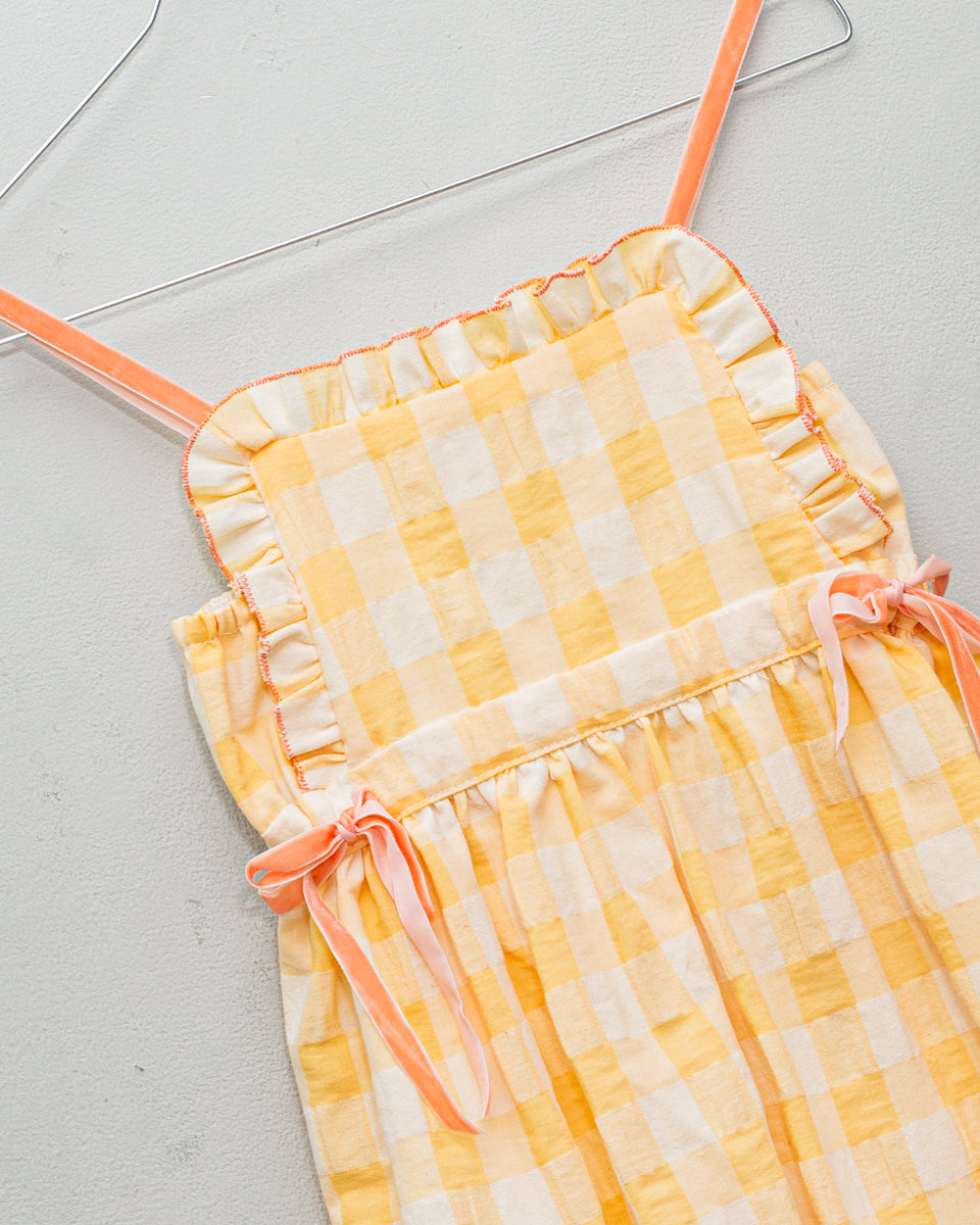 Ada Playsuit Yellow Vichy Jumpsuits Cosmosophie 