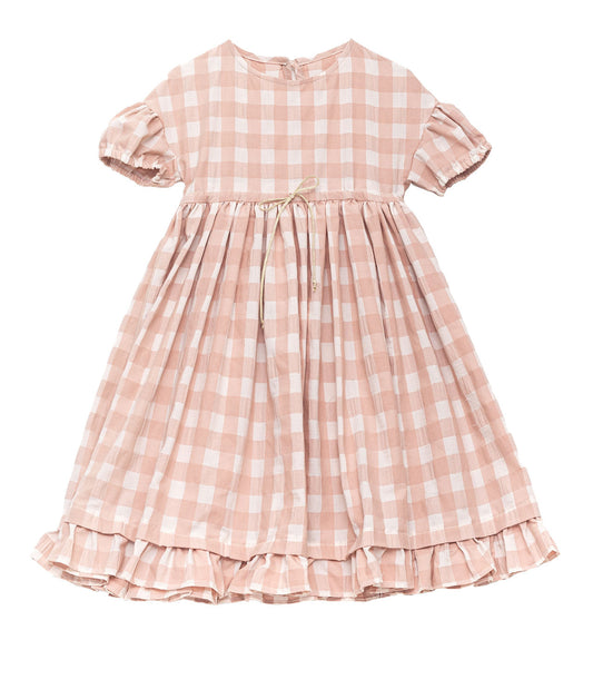 Alice Dress Vichy Pink Dresses Cosmosophie 