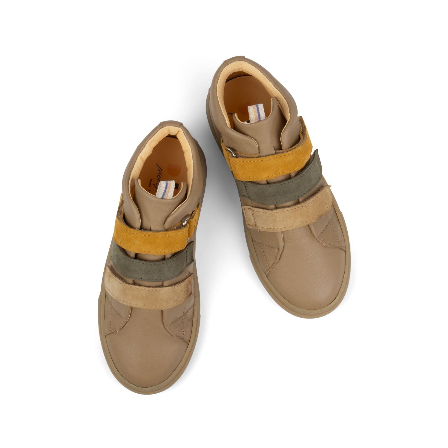 Beige Strap Mid Sneakers Shoes Dulis Shoes 