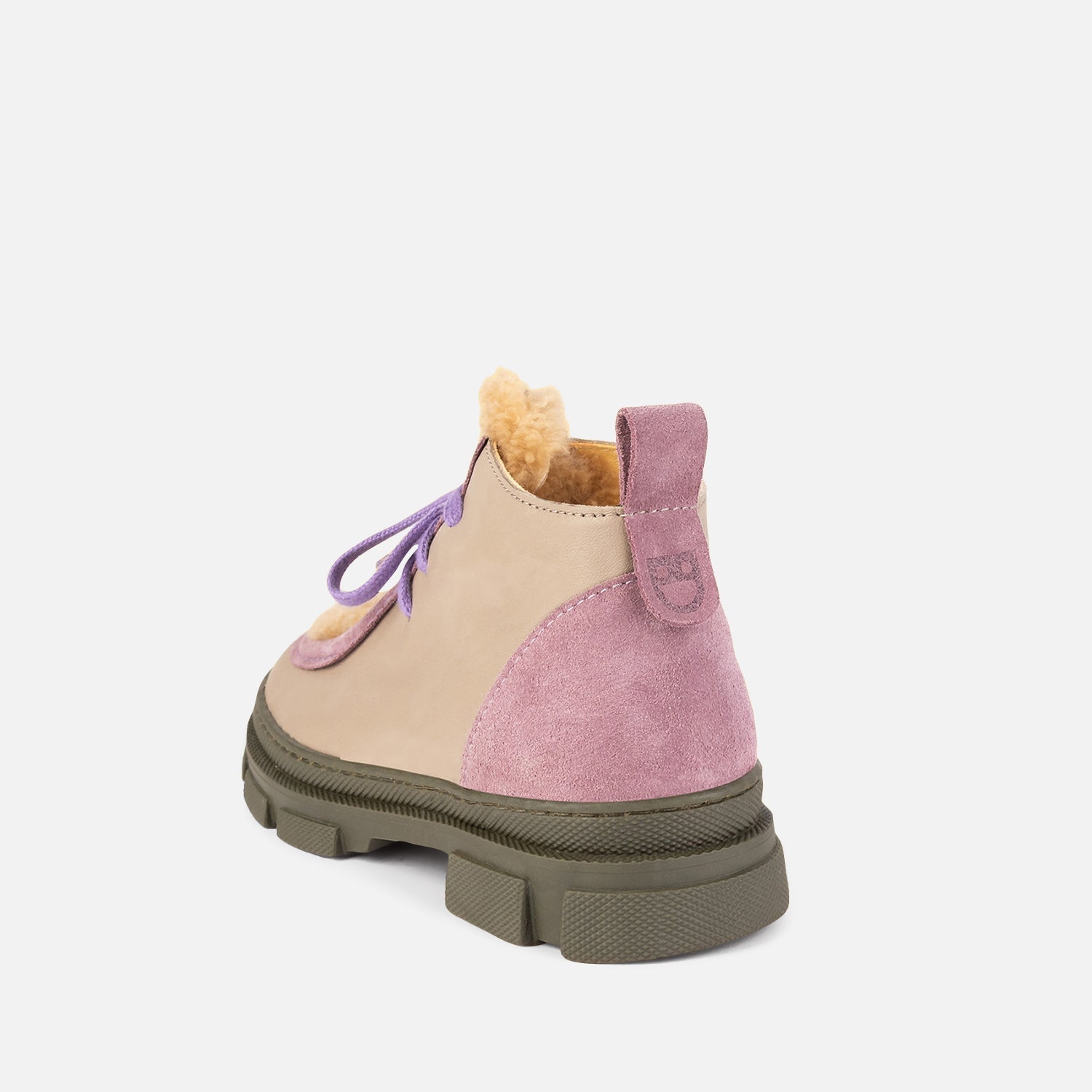 Wallabee Boots - Beige & Mauve Shoes Dulis Shoes 
