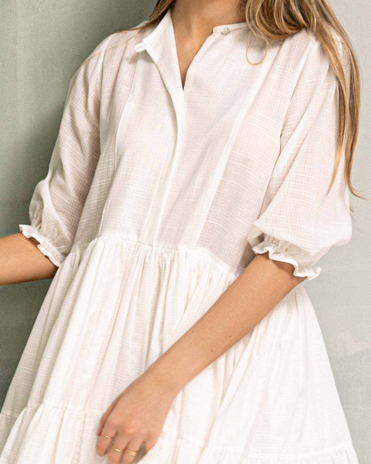 Cala Womens Dress White Womenswear Cosmosophie 