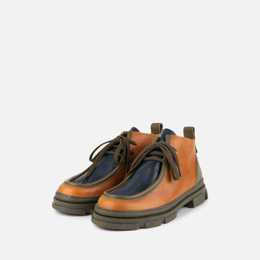 Wallabee Boots - Camel & Olive Shoes Dulis Shoes 