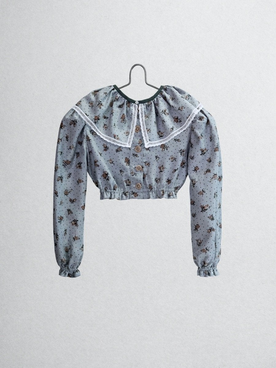 The Ginger Top - Blue Crepe Tops Five of us 