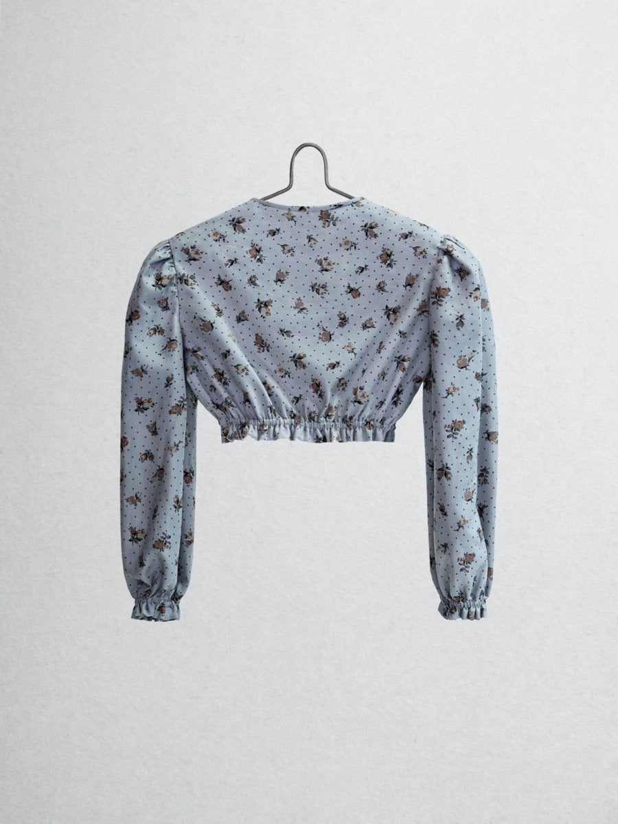 The Ginger Top - Blue Crepe Tops Five of us 