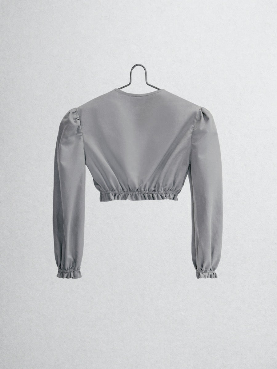 The Ginger Top - Grey poplin Tops Five of us 